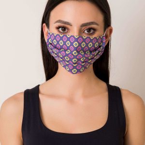 Purple Protective Mask with Printing