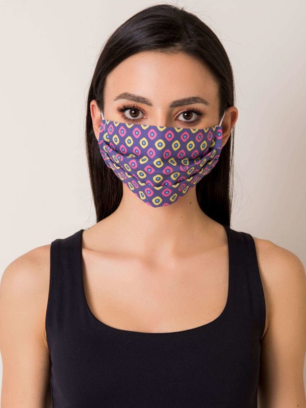 Purple Protective Mask with Printing