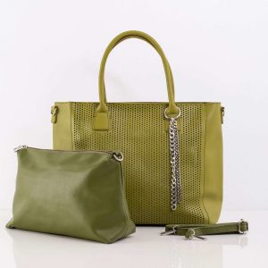 Green openwork bag