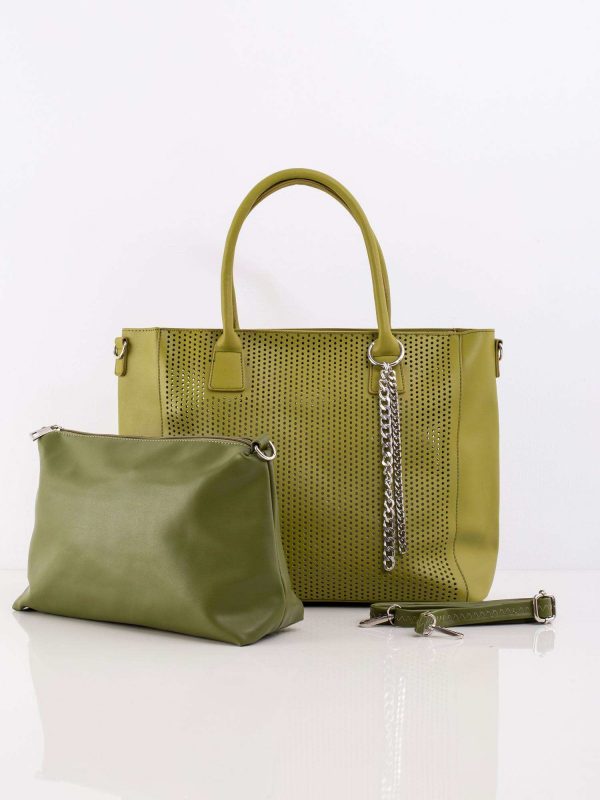 Green openwork bag