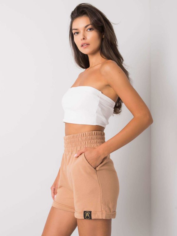 Brown Tandi Cotton Shorts