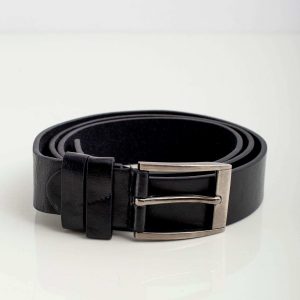 Men's Black Leather Strap