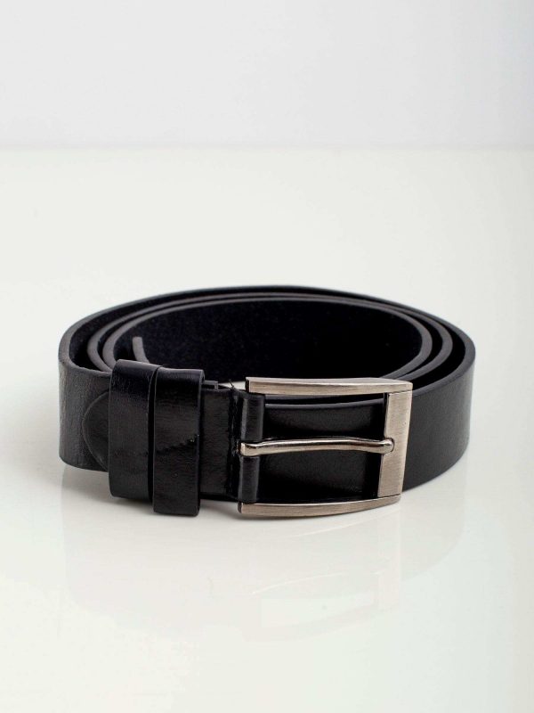 Men's Black Leather Strap