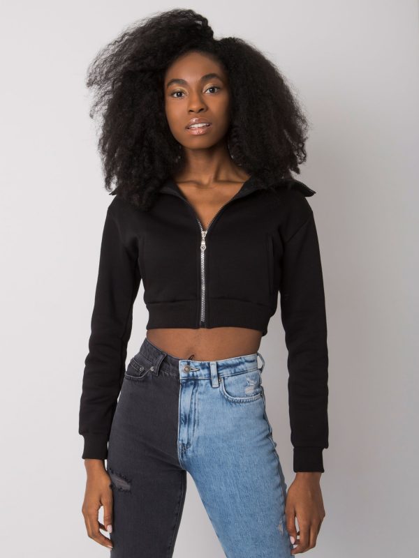 Ann RUE PARIS Black Short Sweatshirt