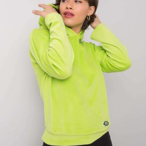 Zavia RUE PARIS lime velour sweatshirt