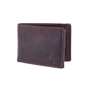 Dark Brown Genuine Leather Men's Wallet