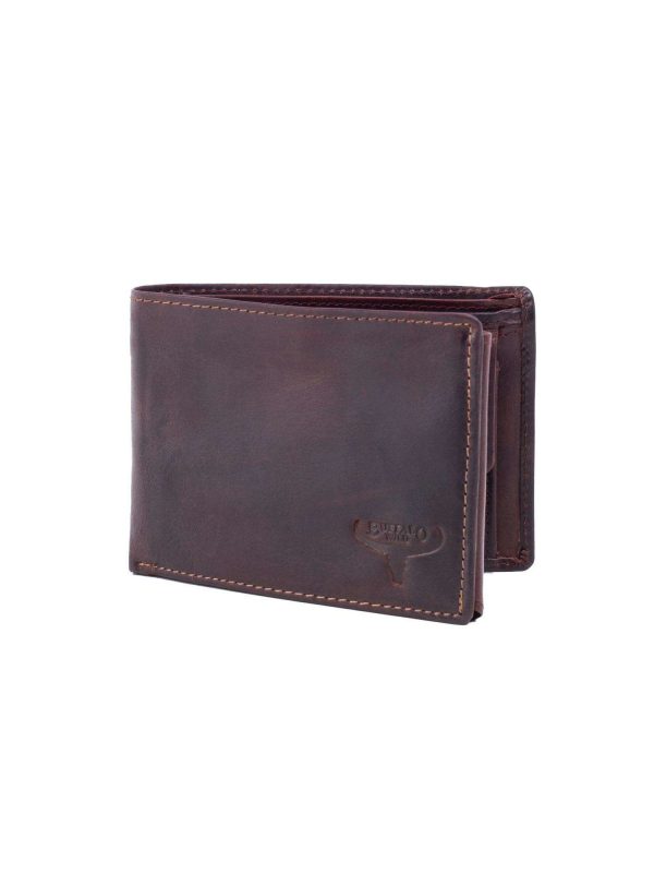 Dark Brown Genuine Leather Men's Wallet