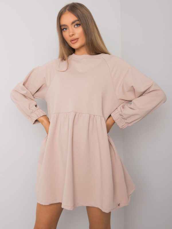 Light Beige Long Sleeve Bellevue Dress