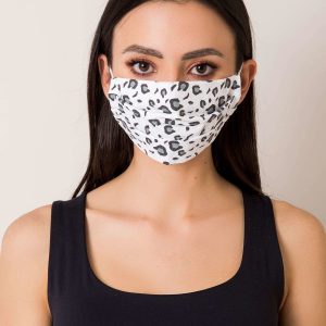 White leoptern protective mask