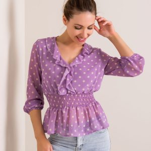 Leigh RUE PARIS light purple blouse