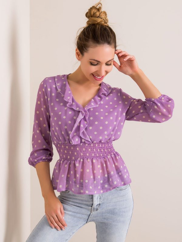 Leigh RUE PARIS light purple blouse