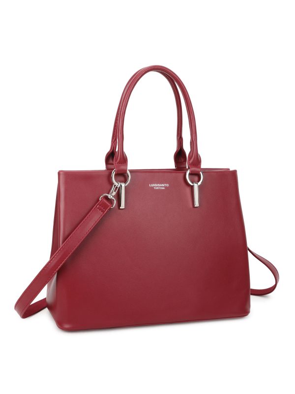 Burgundy city bag LUIGISANTO