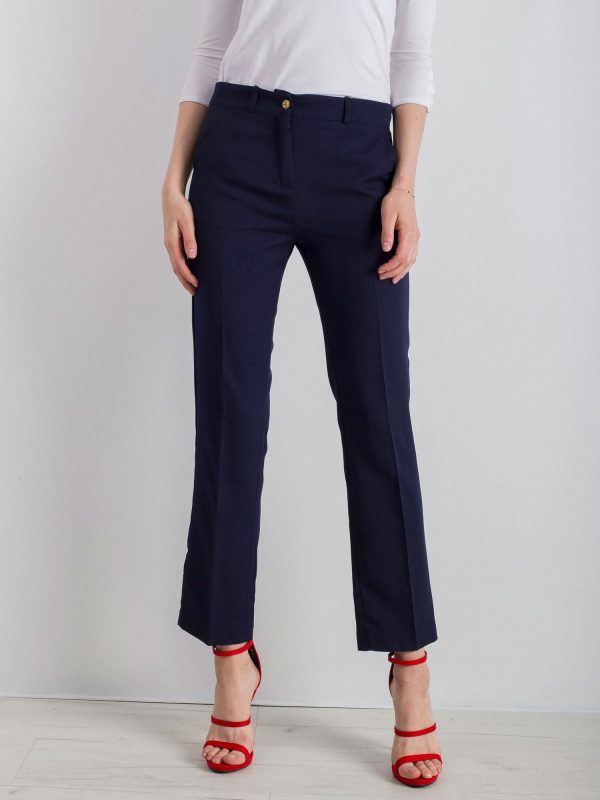 Navy Blue Elegant Trousers