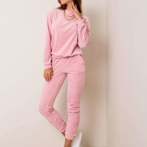 Light pink velour set Brenda RUE PARIS