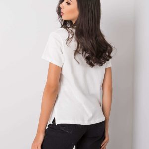 White T-shirt with Alaine applique