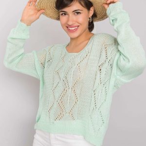 Mint openwork sweater Maurissa