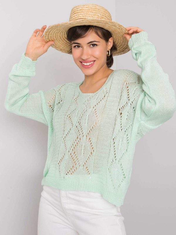 Mint openwork sweater Maurissa