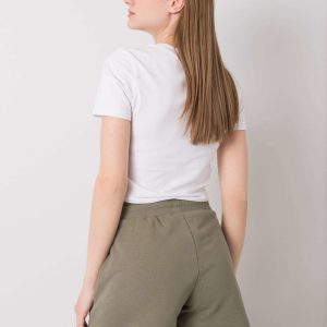 Khaki Cotton Shorts Anastasie FOR FITNESS