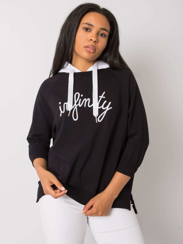 Patrina Black Plus Size Hoodie