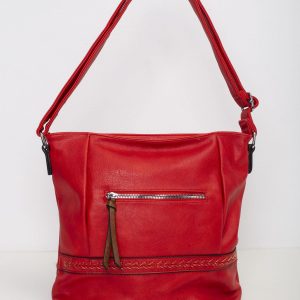 Red bag with braided insert