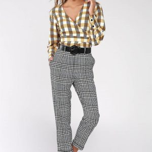 Grey BSL Plaid Pants