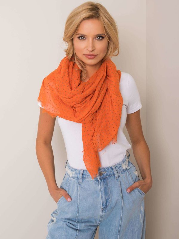 Orange polka dot scarf