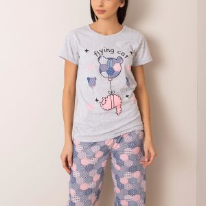 Grey Printed Pyjamas