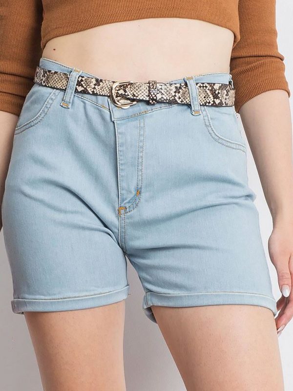 Light Blue Saying Shorts