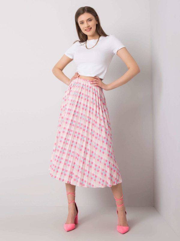 Pink Pearl Pleated Skirt