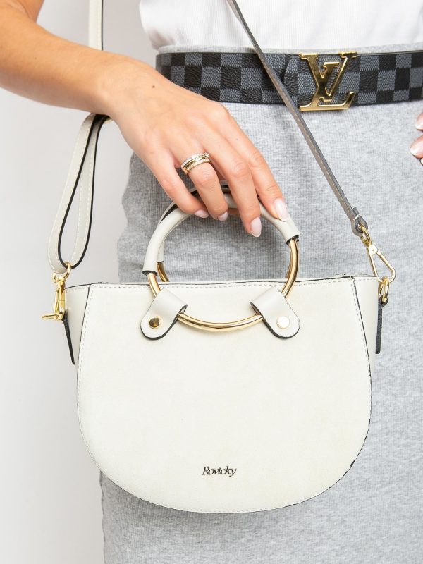 Beige Leather Handbag