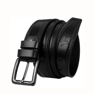 Men's Black Leather Strap With Buckle