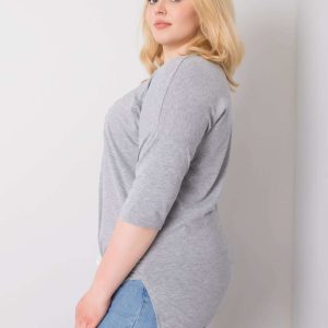 Grey blouse with Greta appliques