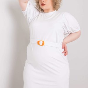 White Plus Size Dress with Mylah Strap