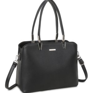 Black handbag with decorative fittings LUIGISANTO