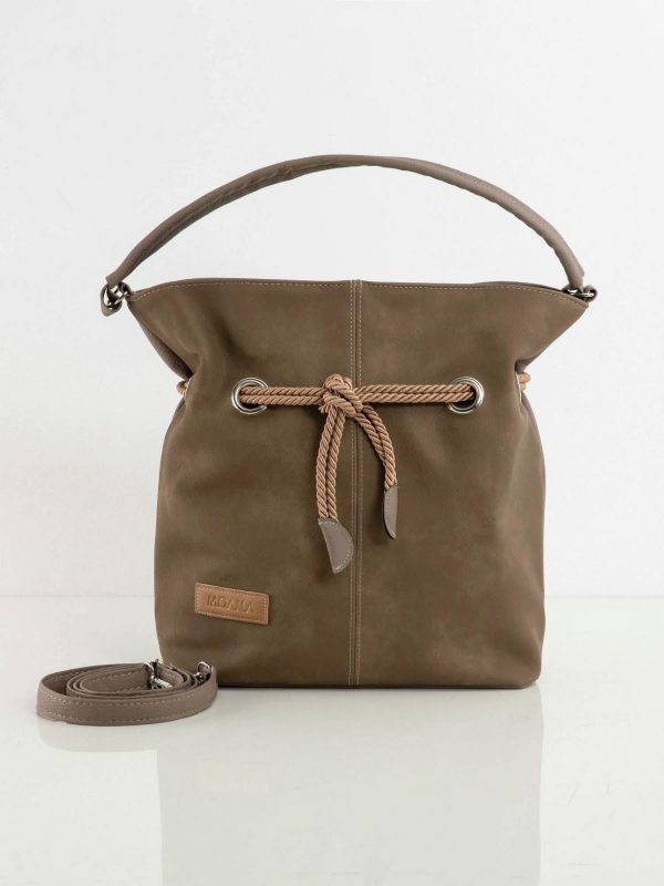 Beige eco-leather bag