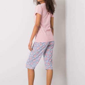 Women's Dirty Pink Cotton Pyjamas