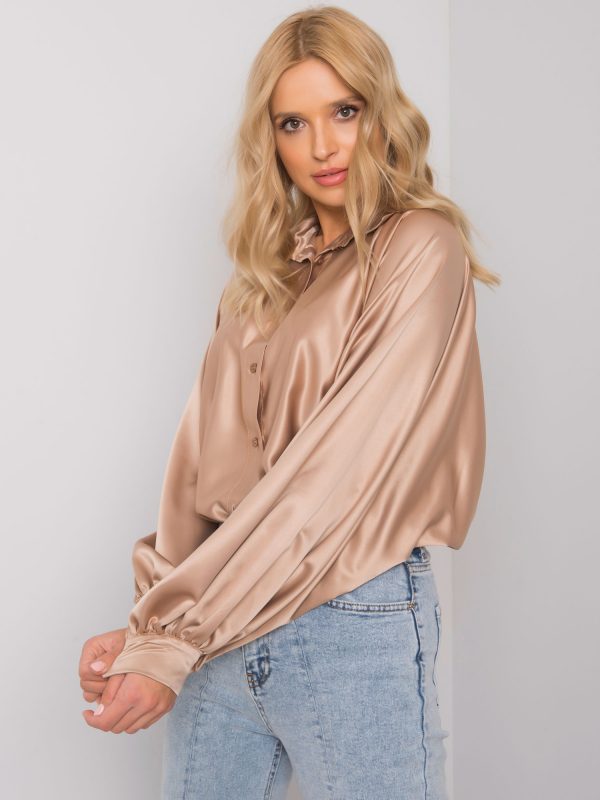 Beige shirt with wide sleeves Cristina