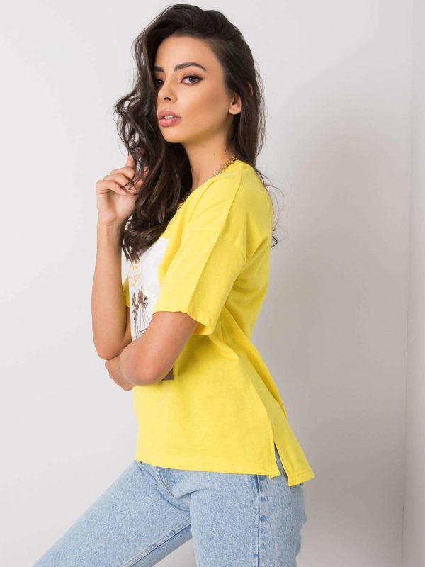 Yellow t-shirt with Valentina print