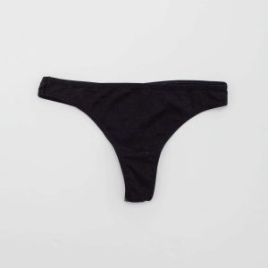 Women's black thongs