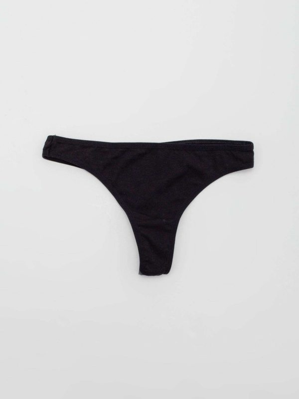 Women's black thongs