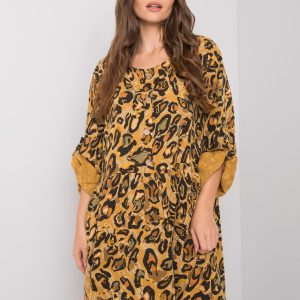 Yellow Earlene Viscose Dress