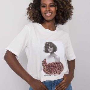 White Audre Cotton T-Shirt