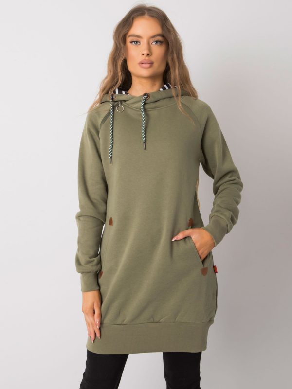 Khaki sweatshirt with pockets Embry