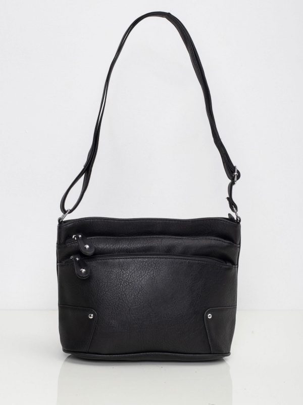 Black eco leather handbag