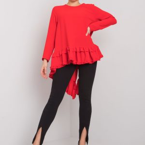 Red blouse with flounce Tracy RUE PARIS