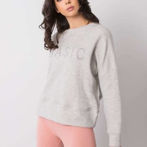 Light grey melange sweatshirt Veronica