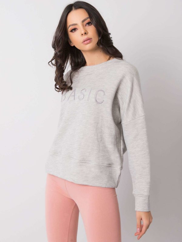 Light grey melange sweatshirt Veronica