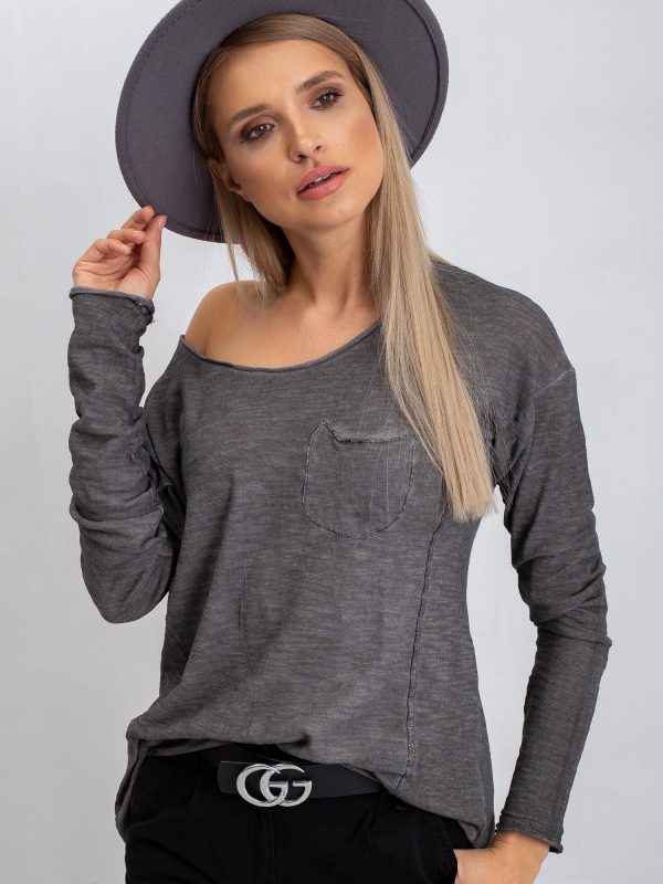 Dark Grey Farah Blouse