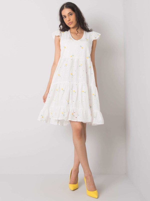 White and yellow casual dress Miranda