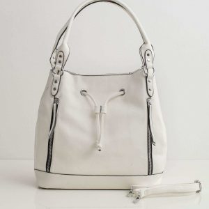 White Urban Drawstring Bag